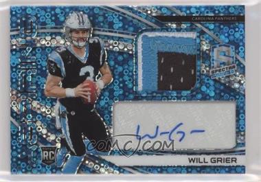 2019 Panini Spectra - Aspiring Patch Autographs - Neon Blue Prizm #APA-3 - Will Grier /75