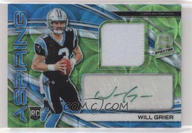 2019 Panini Spectra - Aspiring Patch Autographs - Neon Green Prizm #APA-3 - Will Grier /50