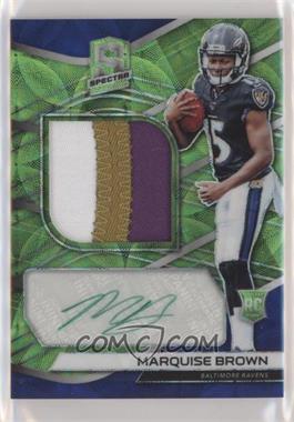 2019 Panini Spectra - [Base] - Neon Green Prizm #212 - Rookie Patch Autographs - Marquise Brown /50