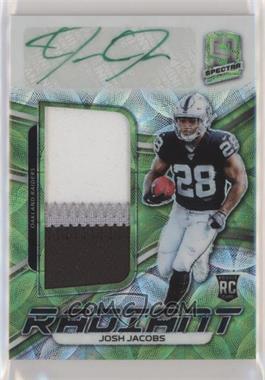 2019 Panini Spectra - Radiant Rookie Patch Signatures - Neon Green #RRPS-4 - Josh Jacobs /50
