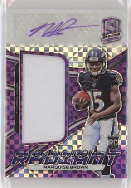 2019 Panini Spectra - Radiant Rookie Patch Signatures - Neon Purple #RRPS-6 - Marquise Brown /35