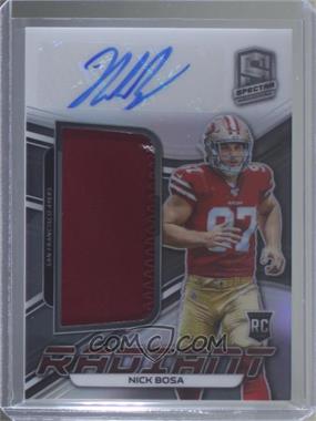 2019 Panini Spectra - Radiant Rookie Patch Signatures #RRPS-9 - Nick Bosa /199