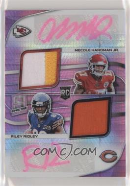 2019 Panini Spectra - Rookie Dual Patch Autographs - Neon Pink Prizm #RDPA-15 - Mecole Hardman Jr., Riley Ridley /20