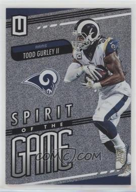 2019 Panini Unparalleled - Spirit of the Game #SG-TG - Todd Gurley II