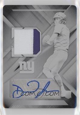 2019 Panini XR - Rookie Swatch Autographs - Printing Plate Black #RSA-2 - Daniel Jones /1