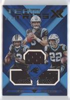 Christian McCaffrey, Will Grier, DJ Moore [EX to NM] #/49