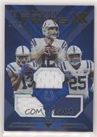 Andrew Luck, Marlon Mack, T.Y. Hilton #/49