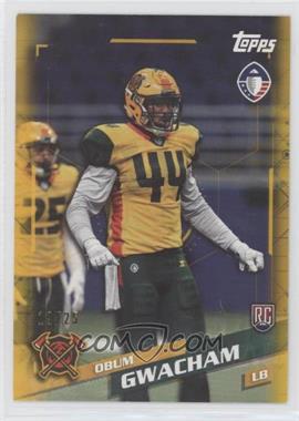 2019 Topps Alliance of American Football - [Base] - Gold #55 - Obum Gwacham /25