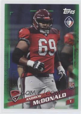 2019 Topps Alliance of American Football - [Base] - Green #123 - Andrew McDonald /10