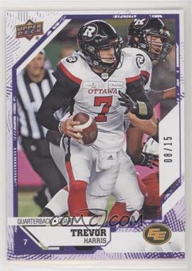 2019 Upper Deck CFL - [Base] - Purple #137 - Trevor Harris /15