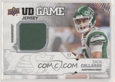 2019 Upper Deck CFL - UD Game Jerseys #GP-ZC - Zach Collaros