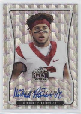 2020 Leaf Metal Draft - Portrait Autographs - Silver Wave #BAP-MPJ - Michael Pittman Jr. /50