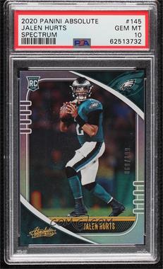 2020 Panini Absolute - [Base] - Spectrum #145 - Rookie - Jalen Hurts /199 [PSA 10 GEM MT]