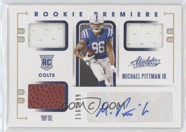 2020 Panini Absolute - [Base] #222 - Rookie Premiere Materials - Michael Pittman Jr. /399 [EX to NM]
