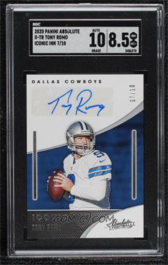 2020 Panini Absolute - Iconic Ink #II-TR - Tony Romo /10 [SGC 8.5 NM/Mt+]