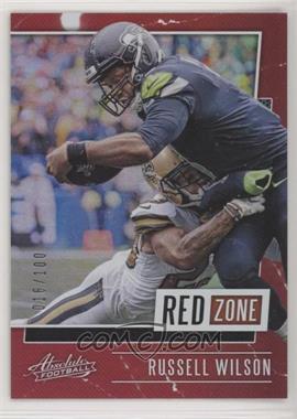 2020 Panini Absolute - Red Zone - Spectrum Red #RZ-RW - Russell Wilson /100