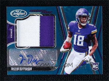 2020 Panini Certified - [Base] - 1st Off the Line Teal Etch #216 - Freshman Fabric Mirror Signatures - Justin Jefferson /15