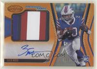 Freshman Fabric Mirror Signatures - Zack Moss #/349