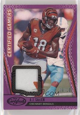 2020 Panini Certified - Certified Gamers Mirror - Mirror Purple #CG-AG - A.J. Green /10