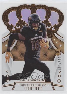 2020 Panini Chronicles Draft Picks - Crown Royale Draft Picks - Mirror Holo #80 - Quez Watkins /149