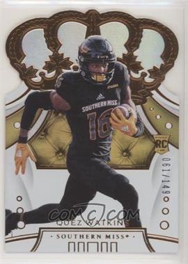 2020 Panini Chronicles Draft Picks - Crown Royale Draft Picks - Mirror Holo #80 - Quez Watkins /149