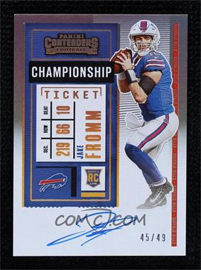 2020 Panini Contenders - [Base] - Championship Ticket #142.1 - RPS - Jake Fromm /49