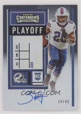 2020 Panini Contenders - [Base] - Playoff Ticket #131.2 - RPS Variation - Zack Moss /49