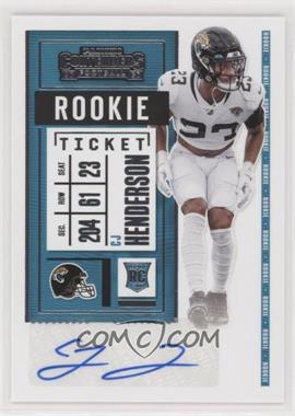 2020 Panini Contenders - [Base] #144.2 - Rookie Ticket Variation - CJ Henderson