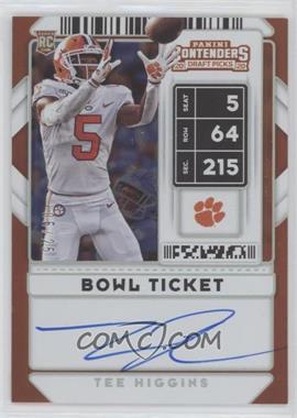 2020 Panini Contenders Draft Picks - [Base] - Bowl Ticket #107.1 - RPS College Ticket Autographs - Tee Higgins /25 [EX to NM]