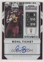 College Ticket Autographs - Eno Benjamin #/99