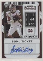College Ticket Autographs - Stephen Guidry #/99
