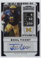 College Ticket Autographs - Josh Uche #/99