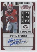 College Ticket Autographs - Brian Herrien #/99