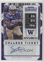 College Ticket Autographs - Salvon Ahmed #/23