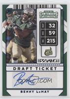College Ticket Autographs - Benny LeMay
