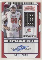 College Ticket Autographs - Leki Fotu