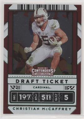 2020 Panini Contenders Draft Picks - [Base] - Draft Ticket Green Foil #17 - Christian McCaffrey