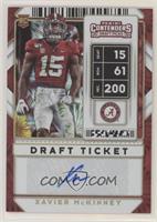 College Ticket Autographs - Xavier McKinney #/6