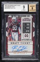 College Ticket Autographs - Brian Cole II [BGS 9 MINT] #/6