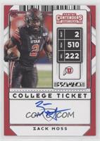 RPS College Ticket Autographs - Zack Moss