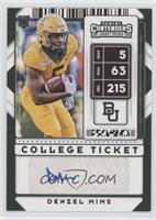 College Ticket Autographs - Denzel Mims