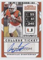 College Ticket Autographs - Shaquille Quarterman