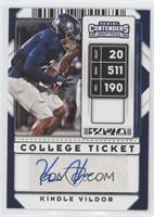 College Ticket Autographs - Kindle Vildor