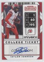 College Ticket Autographs - Jaylon Johnson