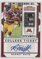 College Ticket Autographs - Rodney Smith