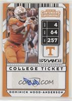 College Ticket Autographs - Dominick Wood-Anderson