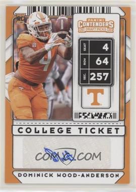 2020 Panini Contenders Draft Picks - [Base] #265 - College Ticket Autographs - Dominick Wood-Anderson