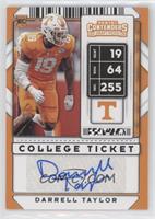 College Ticket Autographs - Darrell Taylor [EX to NM]