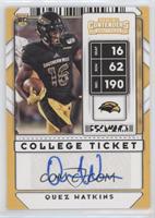 College Ticket Autographs - Quez Watkins