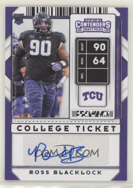 2020 Panini Contenders Draft Picks - [Base] #322 - College Ticket Autographs - Ross Blacklock